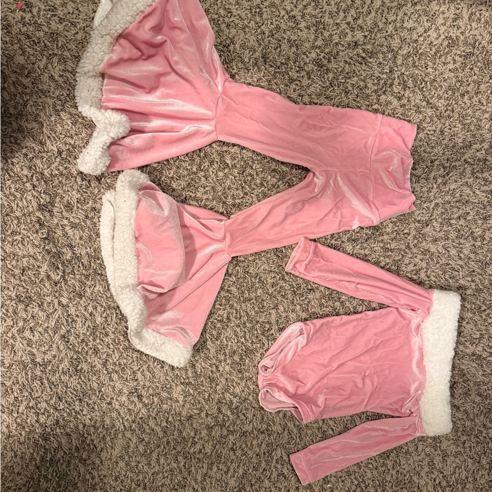 Pink Velvet Santa Costume Set